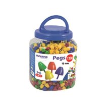 Juego Miniland Pegs Bote De 1300 Piezas De 15 Mm