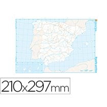 Mapa Mudo B/N Din A4 España Politico