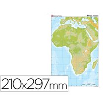 Mapa Mudo Color Din A4 Africa Fisico