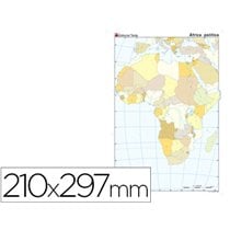 Mapa Mudo Color Din A4 Africa Politico