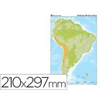 Mapa Mudo Color Din A4 America Del Sur Fisico