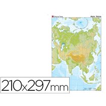 Mapa Mudo Color Din A4 Asia Fisico
