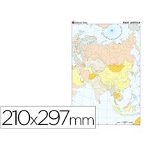 Mapa Mudo Color Din A4 Asia Politico
