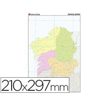 Mapa Mudo Color Din A4 Galicia Politico
