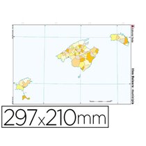 Mapa Mudo Color Din A4 Islas Baleares Politico