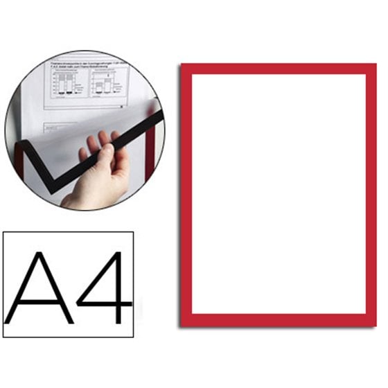 Marco Porta Anuncios Durable Magnetico Din A4 Dorso Adhesivo Removible Para Informacion De Seguridad