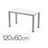 Mesa De Oficina Rocada Executive 2000Ad04 Aluminio/Blanco 120X60 Cm