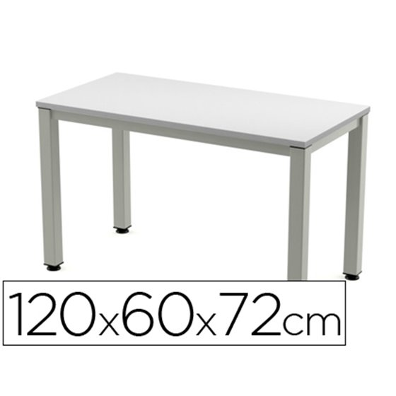Mesa De Oficina Rocada Executive 200Ad02 Aluminio /Gris 120X60 Cm