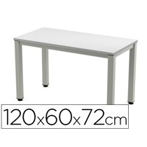 Mesa De Oficina Rocada Executive 200Ad02 Aluminio /Gris 120X60 Cm