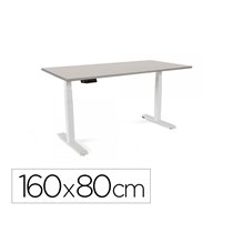 Mesa De Oficina Rocada Work 2002Ab02 Aluminio/Gris 160X80 Cm