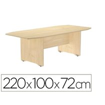 Mesa De Reunion Rocada Meeting 3003Aa01 Estructura Madera Haya Tablero Madera Haya 220X100X72 Cm