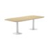Mesa De Reunion Rocada Meeting 3003Atw02 Estructura Columna Doble Acero Blanco Tablero Madera Gris