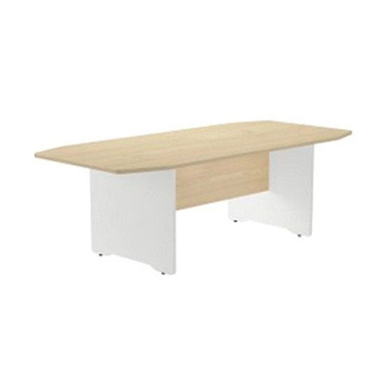 Mesa De Reunion Rocada Meeting 3003Aw01 Estructura Madera Blanco Tablero Madera Haya 220X100X72 Cm