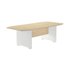 Mesa De Reunion Rocada Meeting 3003Aw02 Estructura Madera Blanco Tablero Madera Gris 220X100X72 Cm