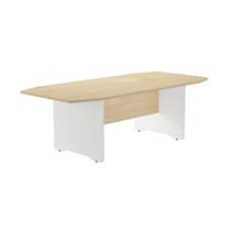 Mesa De Reunion Rocada Meeting 3003Aw02 Estructura Madera Blanco Tablero Madera Gris 220X100X72 Cm