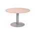 Mesa De Reunion Rocada Meeting 3006At02 Estructura Columna Acero Gris Tablero Madera Gris 120 Cm Diametro