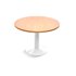 Mesa De Reunion Rocada Meeting 3006Atw04 Estructura Columna Acero Blanco Tablero Madera Blanco 120 Cm Diametro