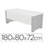 Mesa Oficina Rocada Serie Work 180X80 Cm Acabado Ab04 Aluminio/Blanco