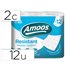 Papel Higienico Amoos 2 Capas 100 Mm Diametro X 87 Mm Alto Paquete De 12 Rollos