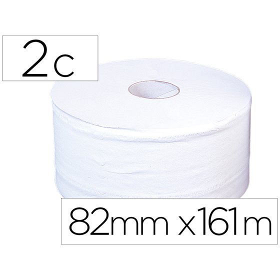 Papel Higienico Jumbo 2 Capas Blanco Mandril De 60 Mm Para Dispensador 325
