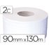 Papel Higienico Jumbo 2 Capas Celulosa Pura Rollo De 91 Mt Para Dispensador 925
