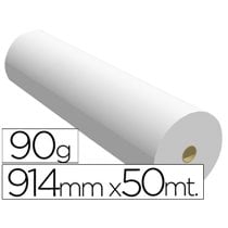 Papel Reprografia Para Plotter 914Mmx50Mt 90Gr Impresion Ink-Jet