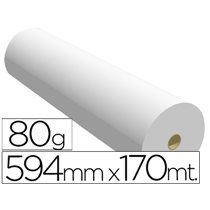 Papel Reprografia Ppc Para Plotter 594X170Mt 80 Gr