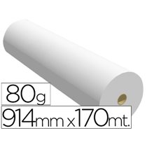 Papel Reprografia Ppc Para Plotter 914X170Mt 8Ogr