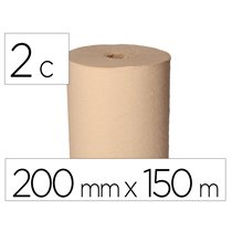 Papel Secamanos Bunzl Greensource Nature 2 Capas Celulosa Reciclada Kraft 200 Mm X 150 Mt Paquete De 6