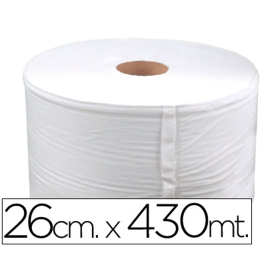 Papel Secamanos Industrial 26 Cms De Ancho X 400 Mts Aprox Diametro 33,5 Cm Para El Dispensador 46826