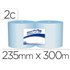 Papel Secamanos Industrial Amoos 2 Capas 235 Mm X 300 Mt Color Azul Paquete De 2 Rollos