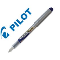 Pluma Pilot V Pen Silver Desechable Azul Svp-4Ml
