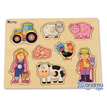 Puzle Andreutoys Madera Granja 8 Piezas