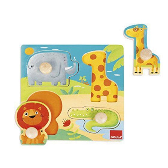 Puzle Goula Animales Selva 4 Piezas