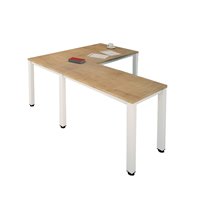 Ala Para Mesa Rocada Serie Executive 60X 100 Cm Derecha O Izquierda Acabado Ad01 Aluminio/ Haya