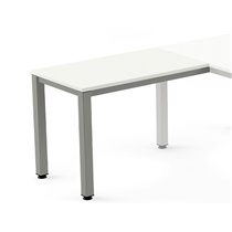 Ala Para Mesa Rocada Serie Executive 60X100 Cm Derecha O Izquierda Acabado Ad04 Aluminio/Blanco