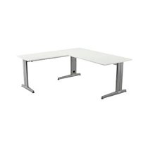 Ala Para Mesa Rocada Serie Metal 60X 100 Cm Derecha O Izquierda Acabado Ac04 Aluminio/ Blanco
