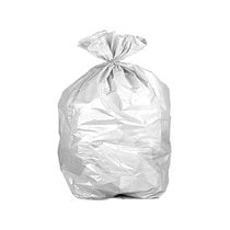Bolsa Basura Domestica Blanca Con Autocierre 55 X 56 Cm Rollo De 15 Unidades