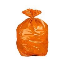 Bolsa Basura Domestica Naranja Con Autocierre 55 X 60 Cm Rollo De 15 Unidades
