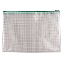 Bolsa Multiusos Q-Connect Malla Din A4 Apertura Superiorcon Cremallera Verde