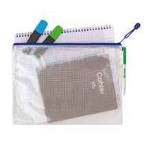 Bolsa Multiusos Tarifold Pvc Din A6 Apertura Superior Con Cremallera Portaboligrafo Y Correa Azul