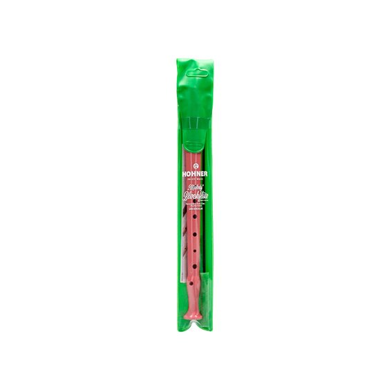 Flauta Hohner 9508 Color Coral Funda Verde Y Transparente
