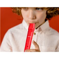 Flauta Hohner 9508 Color Roja Funda Verde Y Transparente