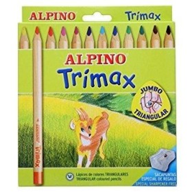 Lápices Colores Triangulares Grueso ALPINO Trimax Caja x 12