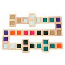 Juego Didactico Andreutoys Domino Sensorial Texturas Madera 28 Piezas