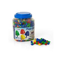 Juego Miniland Pegs Bote De 1300 Piezas De 15 Mm