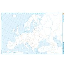Mapa Mudo B/N Din A4 Europa Politico