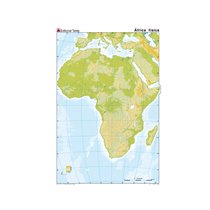 Mapa Mudo Color Din A4 Africa Fisico