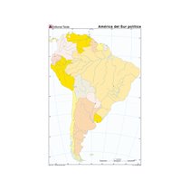 Mapa Mudo Color Din A4 America Del Sur Politico