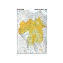 Mapa Mudo Color Din A4 Castilla-La Mancha Fisico